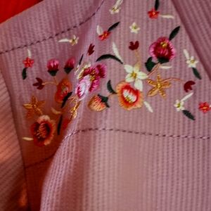 Embroidered Floral Pink Jacket..vintage..hand Stiched